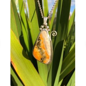 Bumblebee Jasper Pendant with Chain